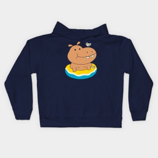 Hippo Vacation Kids Hoodie